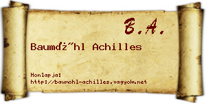 Baumöhl Achilles névjegykártya